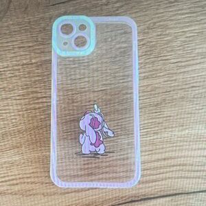 Case-Mate Clear Phone Case with Pink Cartoon Design